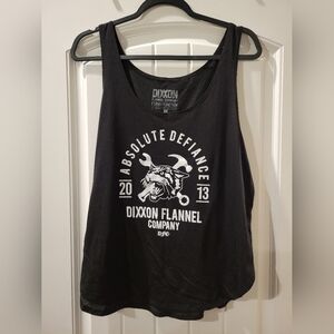 DIXXON Women's Black Graphic Tank Top